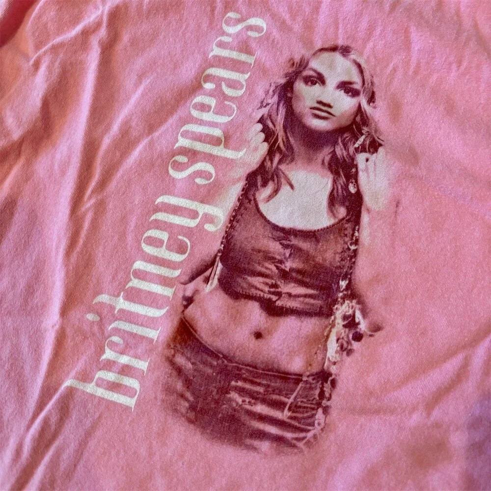 Britney Spears Graphic T-Shirt Girls Youth L Pink Short Sleeve Crew Neck